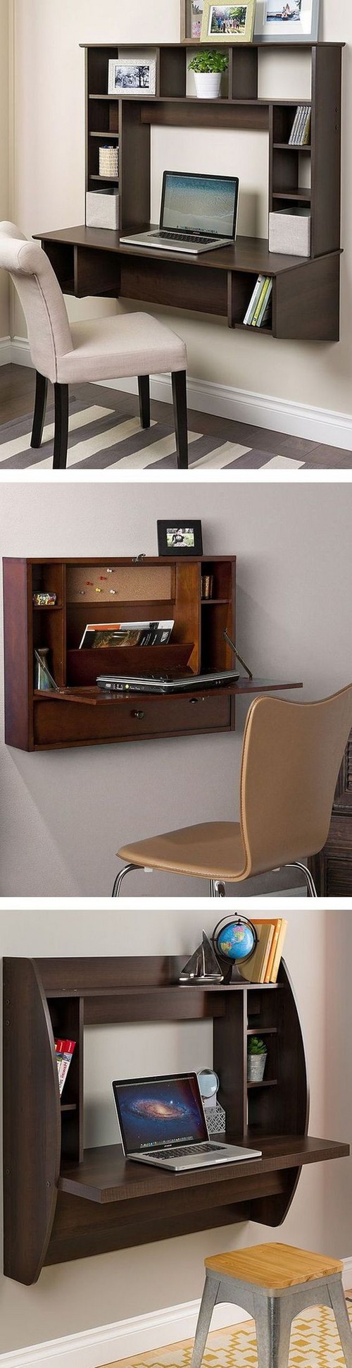 Фото письменных столов, которые экономят пространство в вашей квартире.